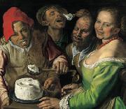 Vincenzo Campi I mangiatori di ricotta oil painting on canvas